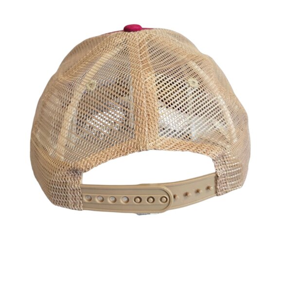 Larceny Bourbon Liquor Adjustable Baseball Cap Trucker Hat Red Tan - Picture 4 of 8